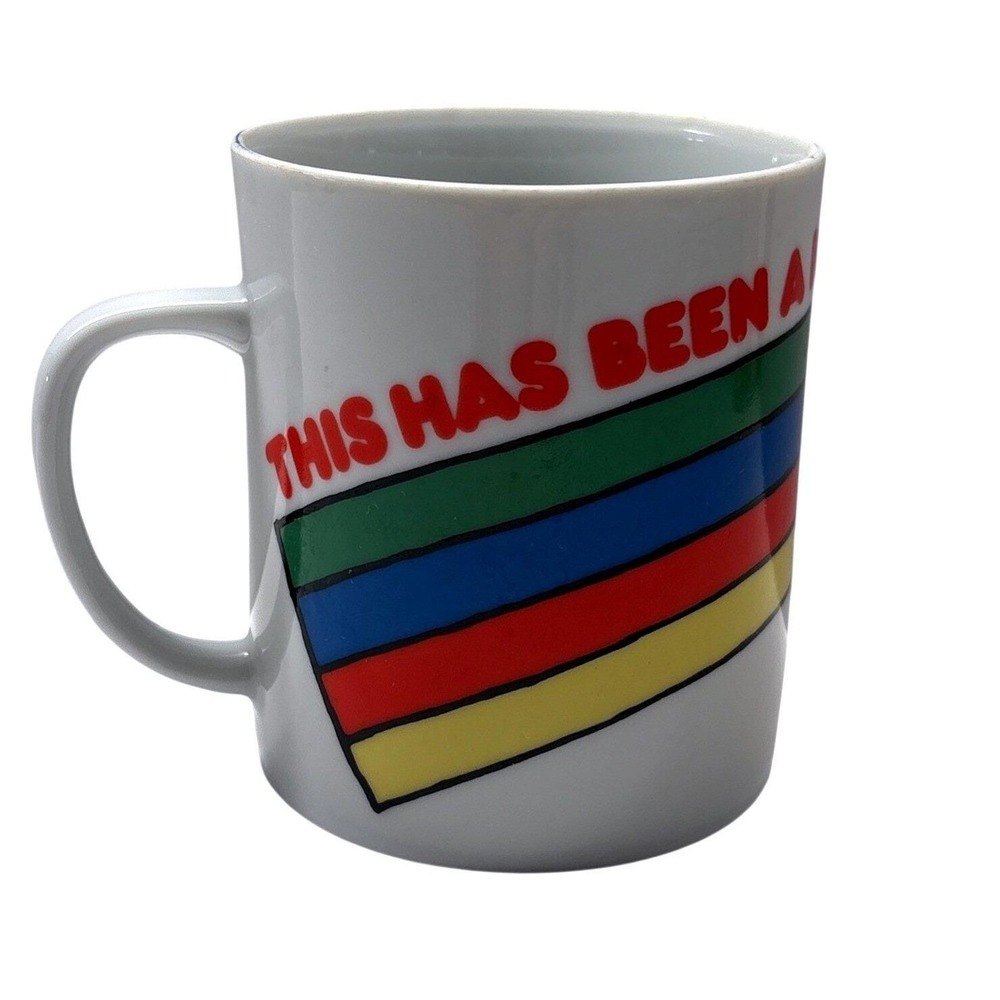 Vintage Snoopy Peanuts Rainbow Mug This Has Been A Happy Day Japan Ceramic 1958 - Picture 3 of 6